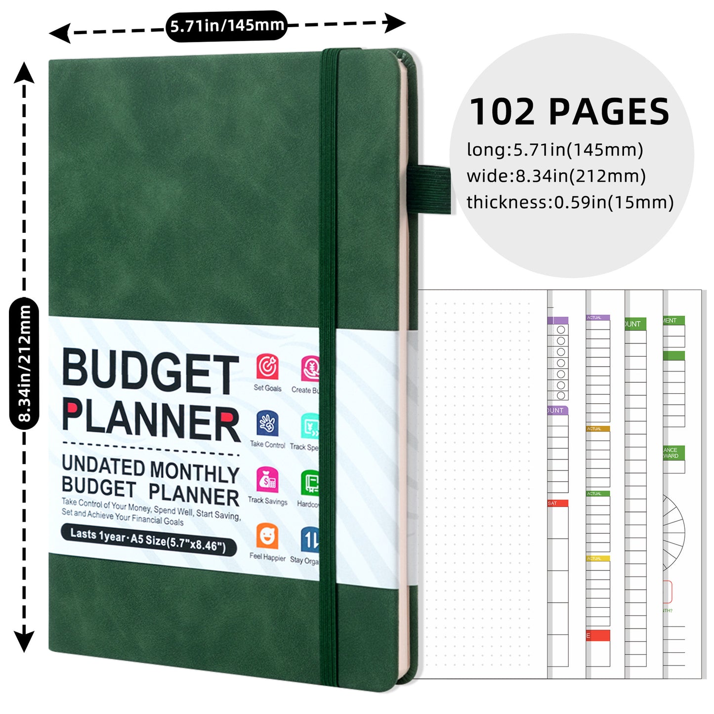 desialy™ Budget Planner Expenses Tracker Booklet