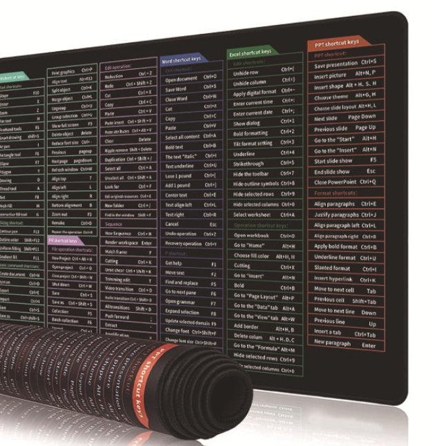 desialy™ Mouse Pad EXCEL/WORD/PS/CAD/OFFICE Shortcuts