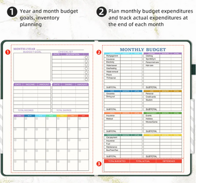 desialy™ Budget Planner Expenses Tracker Booklet